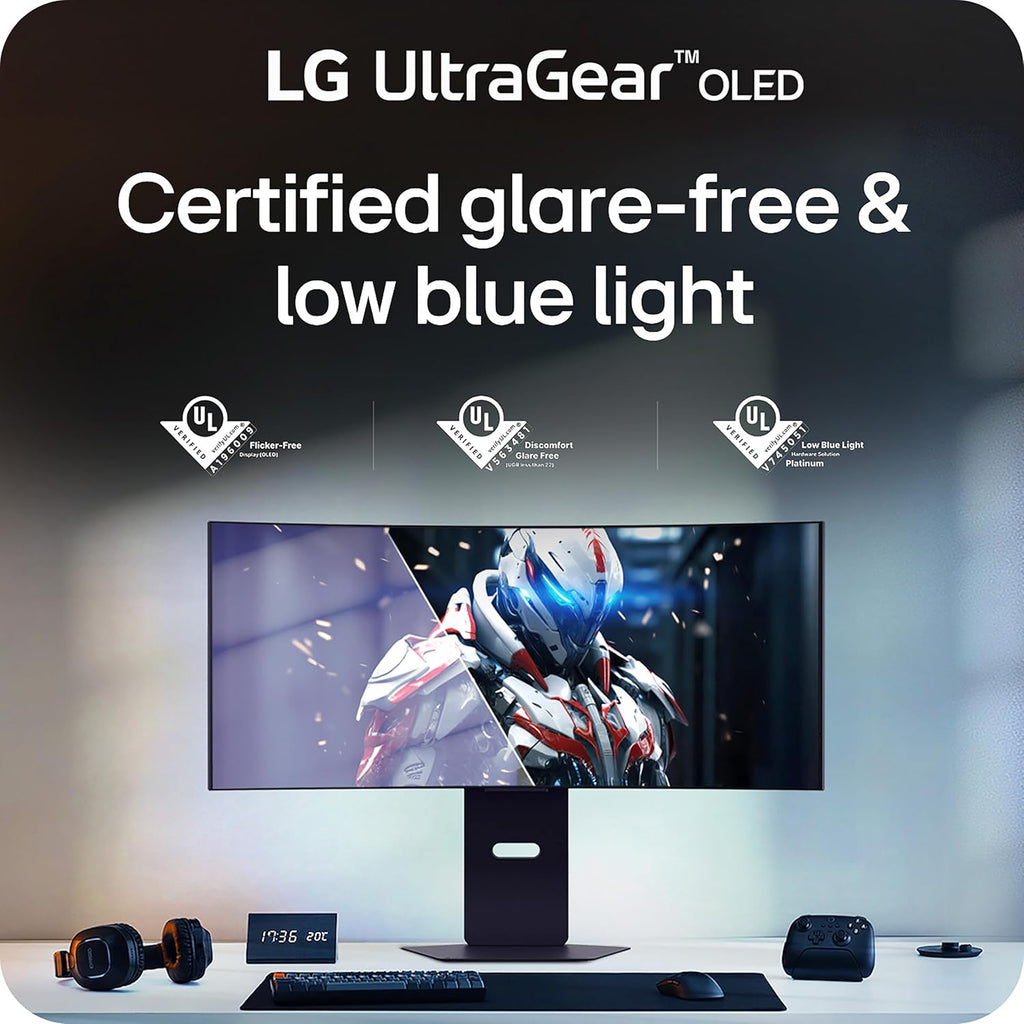 LG 45GX900A-B 45-Inch Ultragear WQHD (3440 X 1440) OLED Curved Gaming Monitor, 240Hz, 0.03Ms, NVIDIA G-Sync, VESA Displayhdr True Black 400, HDMI 2.1, Displayport, USB Type-C PD 65W, Black