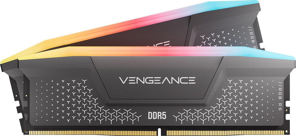 Vengeance RGB RS DDR5 RAM 16GB (2X8Gb) up to 6000Mhz CL36-44-44-96 1.35V AMD EXPO Intel XMP Computer Desktop Memory – Gray (CMG16GX5M2E6000Z36)