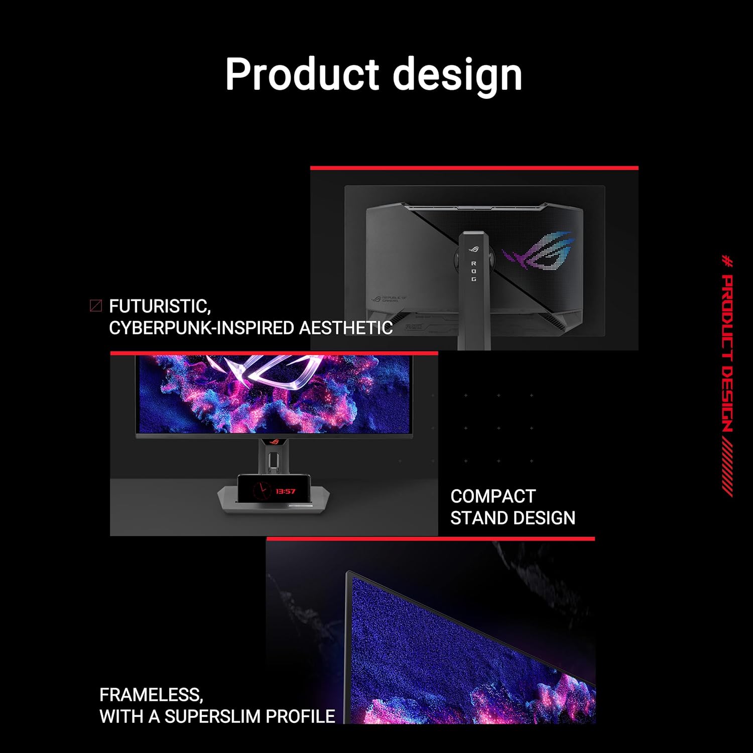 ROG Strix 26.5” 1440P QD-OLED Gaming Monitor (XG27ACDNG) -QHD (2560X1440), 360Hz, 0.03Ms, Custom Heatsink, OLED Care+, G-SYNC Compatible, 99% DCI-P3, Displaywidget, AI Gaming, 3Yr Warranty