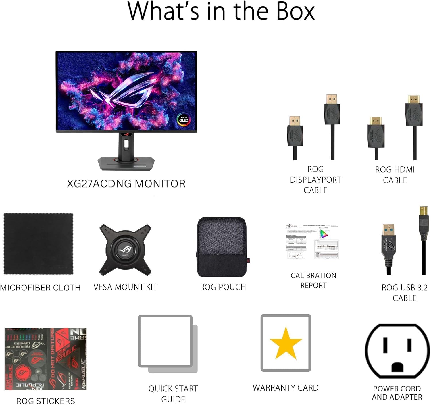 ROG Strix 26.5” 1440P QD-OLED Gaming Monitor (XG27ACDNG) -QHD (2560X1440), 360Hz, 0.03Ms, Custom Heatsink, OLED Care+, G-SYNC Compatible, 99% DCI-P3, Displaywidget, AI Gaming, 3Yr Warranty