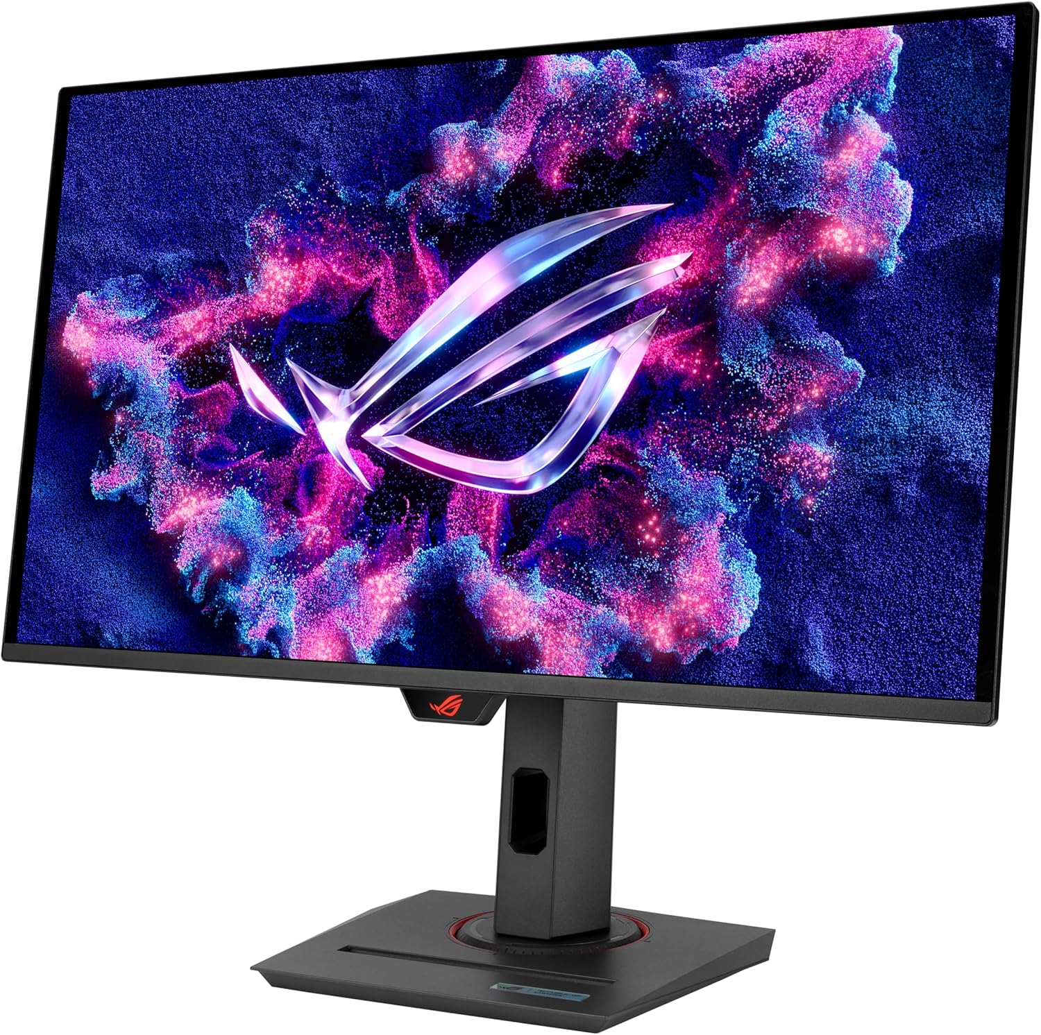 ROG Strix 26.5” 1440P QD-OLED Gaming Monitor (XG27ACDNG) -QHD (2560X1440), 360Hz, 0.03Ms, Custom Heatsink, OLED Care+, G-SYNC Compatible, 99% DCI-P3, Displaywidget, AI Gaming, 3Yr Warranty