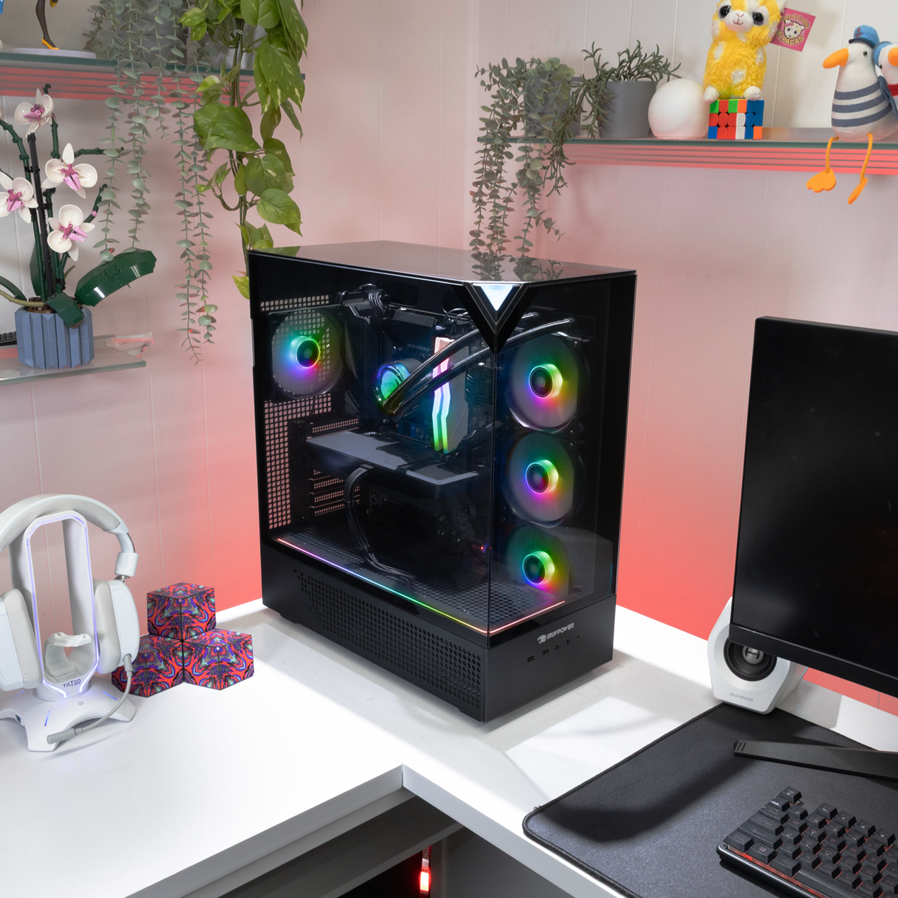 Element Black Gaming PC Desktop Computer Intel Core I9 14900F, NVIDIA Geforce RTX 5070 12GB, 32GB RAM, 1TB SSD, Windows 11, EBI9N5702