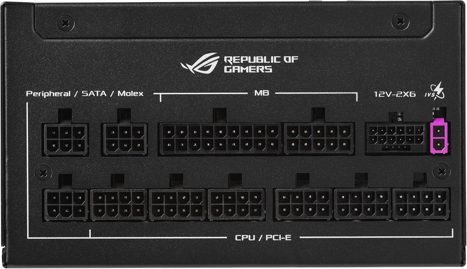 ROG Strix 1200W Platinum (Fully Modular Power Supply, 80 plus Platinum Certified, ATX 3.1, Gan MOSFET, Gpu-First Intelligent Voltage Stabilizer, 10-Year Warranty)