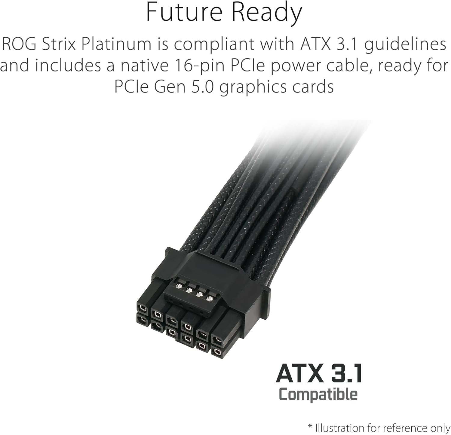 ROG Strix 1200W Platinum (Fully Modular Power Supply, 80 plus Platinum Certified, ATX 3.1, Gan MOSFET, Gpu-First Intelligent Voltage Stabilizer, 10-Year Warranty)